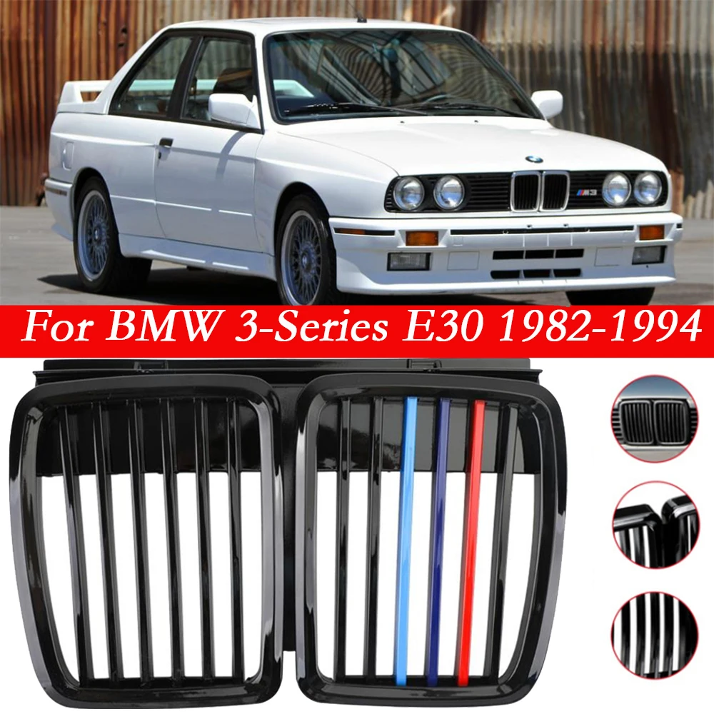 2PCS Car Front Bumper Kidney Grilles M-Color For BMW E30 Sedan/Cabrio 1982-1994 Replacement Racing Grilles
2PCS Car Front Bumper Kidney Grilles M-Color For BMW E30 Sedan/Cabrio 1982-1994 Replacement Racing Grilles