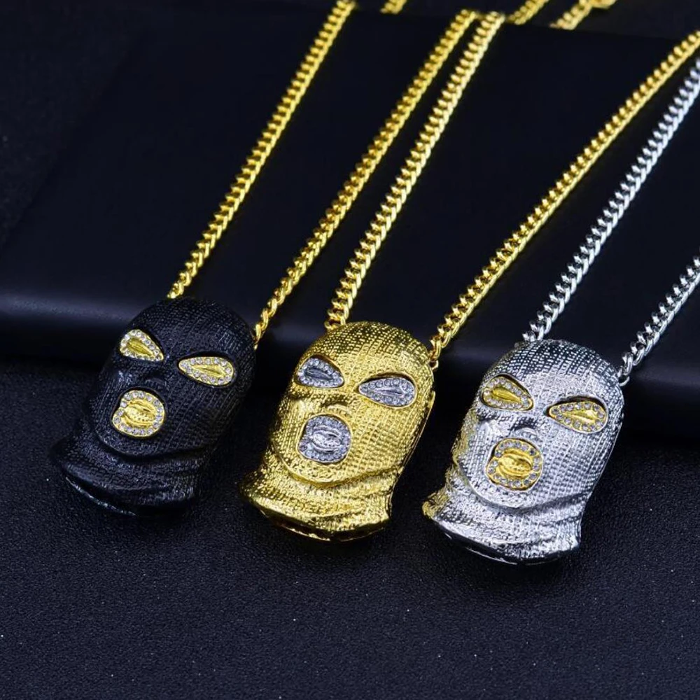 Western New Hip Hop Pendant Necklace Anti-terrorist Hood Rhinestone Mask Pendant Necklace Fashion Stylish Jewelry
Western New Hip Hop Pendant Necklace Anti-terrorist Hood Rhinestone Mask Pendant Necklace Fashion Stylish Jewelry