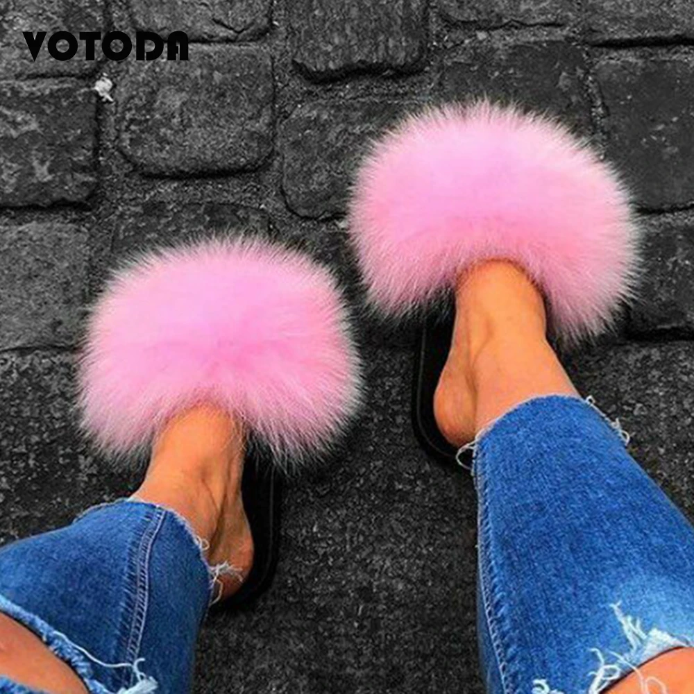 Fashion Summer Women Slippers Furry Flip Flops Real Fox Fur Slides Ladies Fluffy Slippers Casual Soft Fuzzy Amazing Female Shoes
Fashion Summer Women Slippers Furry Flip Flops Real Fox Fur Slides Ladies Fluffy Slippers Casual Soft Fuzzy Amazing Female Shoes