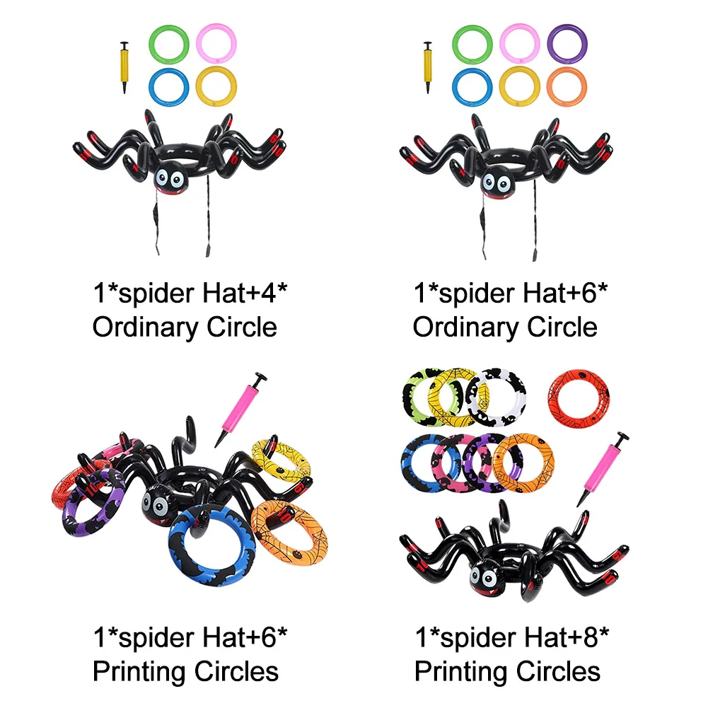 Inflatable Spider Throwing Ring Set Kids Children Funny PVC Party Inflator Educational Toys Sports Halloween Gift Hat Large
Inflatable Spider Throwing Ring Set Kids Children Funny PVC Party Inflator Educational Toys Sports Halloween Gift Hat Large