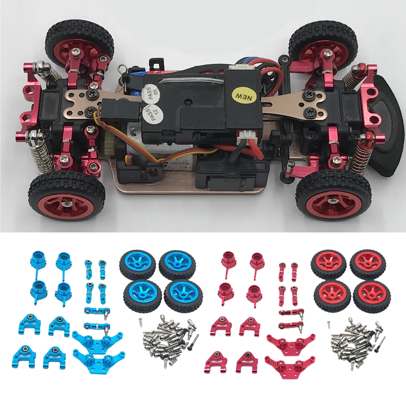 Front and Rear Steering Hub, Swing Arms, Tires Upgrade Kits for 1:28 Wltoys P929
Front and Rear Steering Hub, Swing Arms, Tires Upgrade Kits for 1:28 Wltoys P929