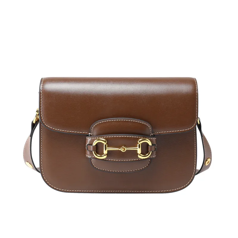Horsebit Buckle Saddle Bag Small Genuine Leather Square Bag Retro Hand Rub Grain Leather One-Shoulder Messenger Bag for Women
Horsebit Buckle Saddle Bag Small Genuine Leather Square Bag Retro Hand Rub Grain Leather One-Shoulder Messenger Bag for Women