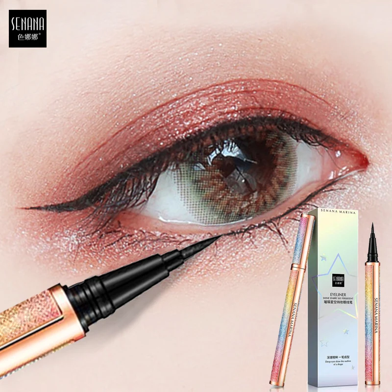 SENANA 4D Starry sky eyeliner waterproof Sweatproof eye liner liquid cosmetics make up Black lasting quick drying Smooth 1PC
SENANA 4D Starry sky eyeliner waterproof Sweatproof eye liner liquid cosmetics make up Black lasting quick drying Smooth 1PC
