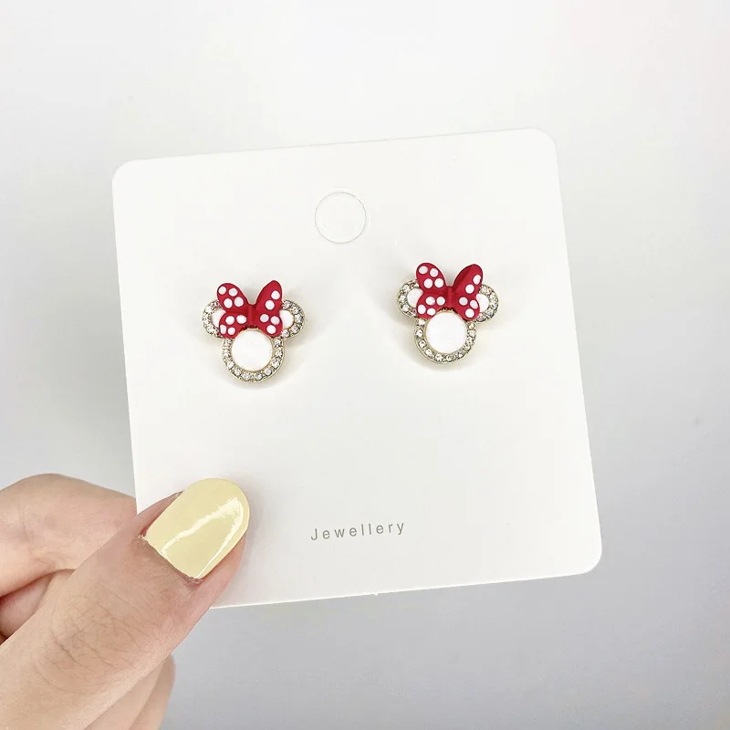 Cute Mouse Earrings Stud Cartoon Silver-plated Crystals Anime Bowknot Jewelry For Women 2022 Fashion Accessories Wholesale
Cute Mouse Earrings Stud Cartoon Silver-plated Crystals Anime Bowknot Jewelry For Women 2022 Fashion Accessories Wholesale
