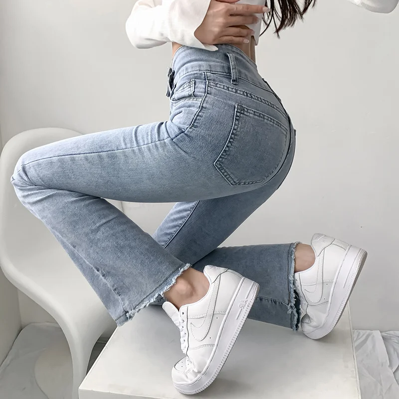 Jeans Women Solid Blue Sexy Slimhigh Waist Jean Simple Ladies Full Length Mom Cowboy Denim Flared Pants Mujer 2021 Autumn New
Jeans Women Solid Blue Sexy Slimhigh Waist Jean Simple Ladies Full Length Mom Cowboy Denim Flared Pants Mujer 2021 Autumn New
