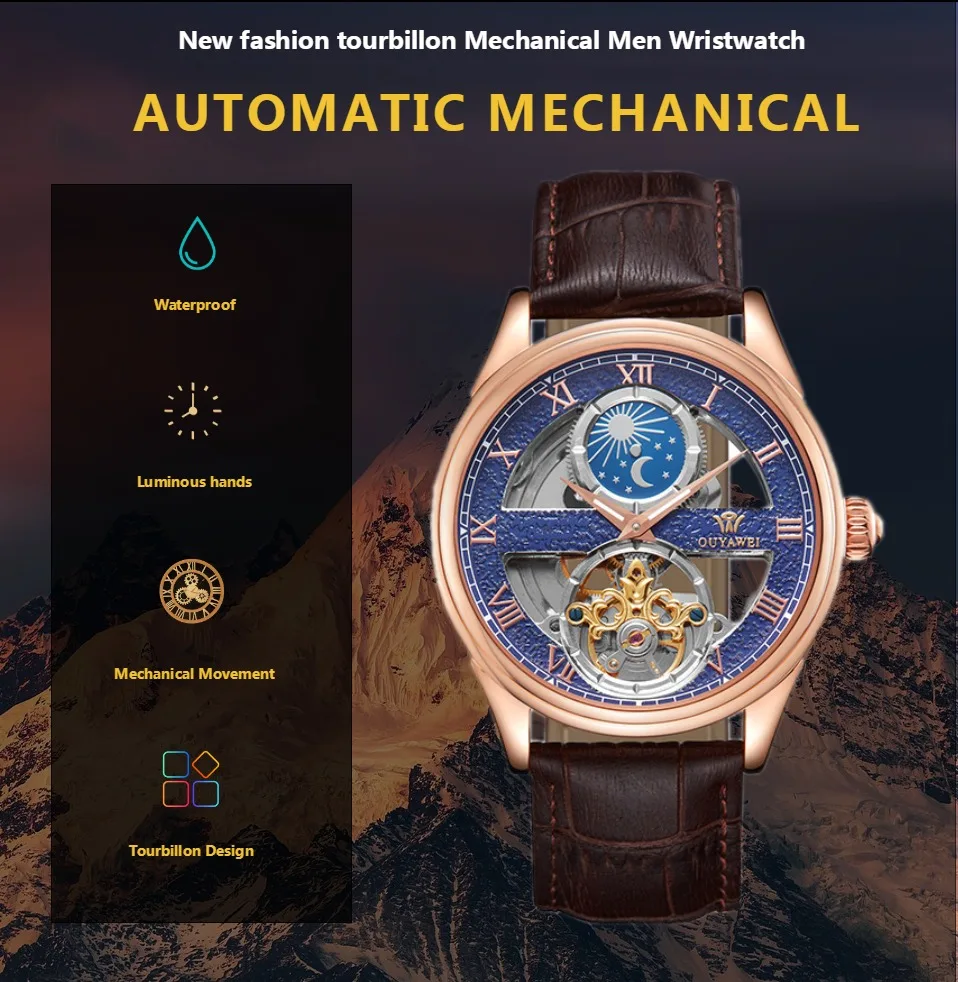 OYW Men Watches Automatic Mechanical Watch Tourbillon Fashion male Clock Leather Casual Business Retro Wristwatch Relojes Hombre
OYW Men Watches Automatic Mechanical Watch Tourbillon Fashion male Clock Leather Casual Business Retro Wristwatch Relojes Hombre