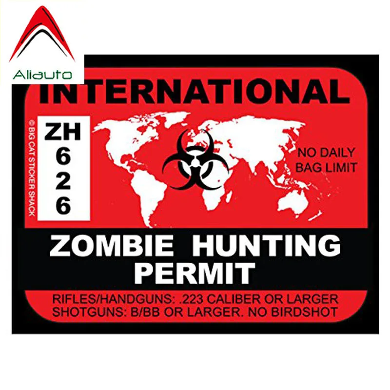 Aliauto Car Sticker Personality International Zombie Hunting Permit Retro-reflective Pvc Decals for Mitsubishi Mazda,17cm*13cm
Aliauto Car Sticker Personality International Zombie Hunting Permit Retro-reflective Pvc Decals for Mitsubishi Mazda,17cm*13cm