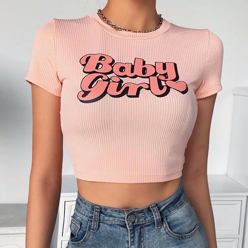 Babygiel printed T-shirt women's summer versatile fashion slim fit short girl's student exposed navel slim ins top fashion
Babygiel printed T-shirt women's summer versatile fashion slim fit short girl's student exposed navel slim ins top fashion