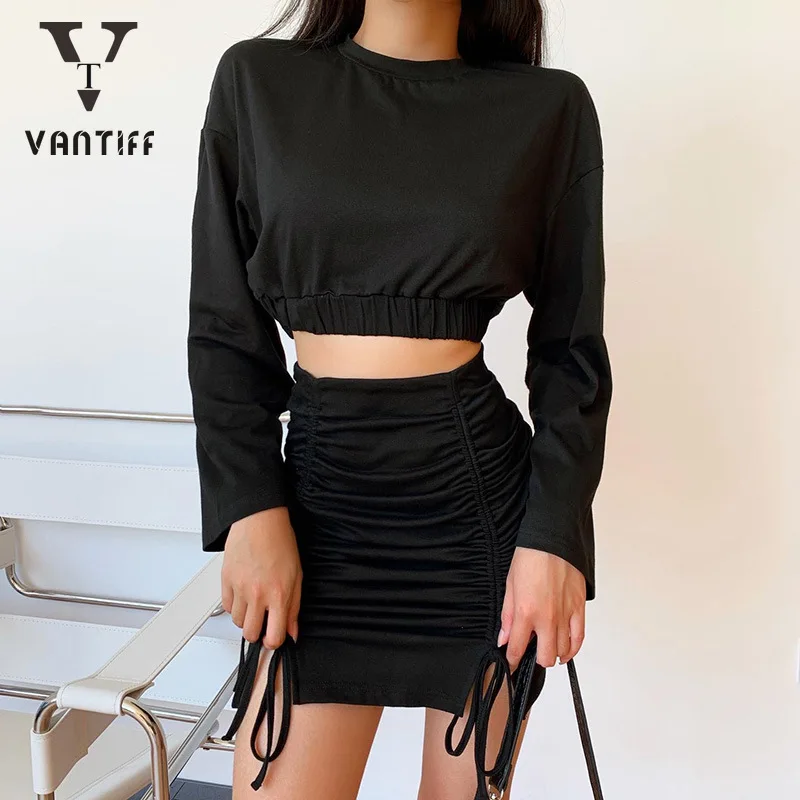 Streetwear Fashion Autumn New Long Sleeve Suit Sexy Bag Hip Side Drawstring Skirt Two Piece Set Skirts Gothic Dress for Female
Streetwear Fashion Autumn New Long Sleeve Suit Sexy Bag Hip Side Drawstring Skirt Two Piece Set Skirts Gothic Dress for Female