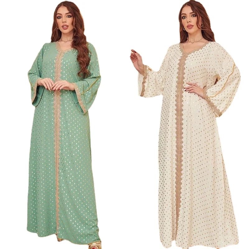 Платье женское длинное с длинным рукавом и V-образным вырезом
Платье женское длинное с длинным рукавом и V-образным вырезом