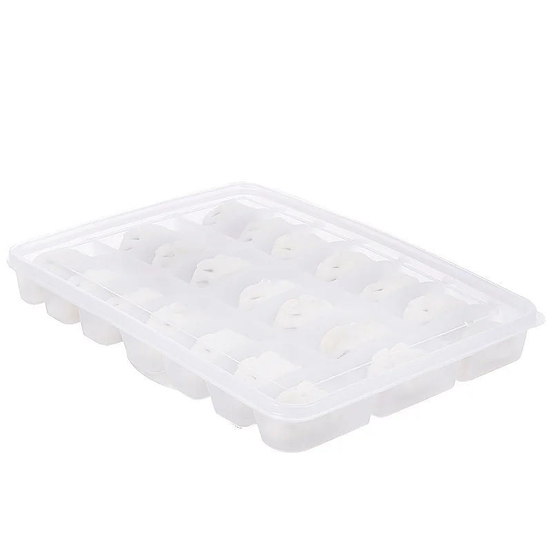 Quick-frozen dumpling box refrigerator storage box household plastic transparent compartment with lid wonton box dumpling tray
Quick-frozen dumpling box refrigerator storage box household plastic transparent compartment with lid wonton box dumpling tray