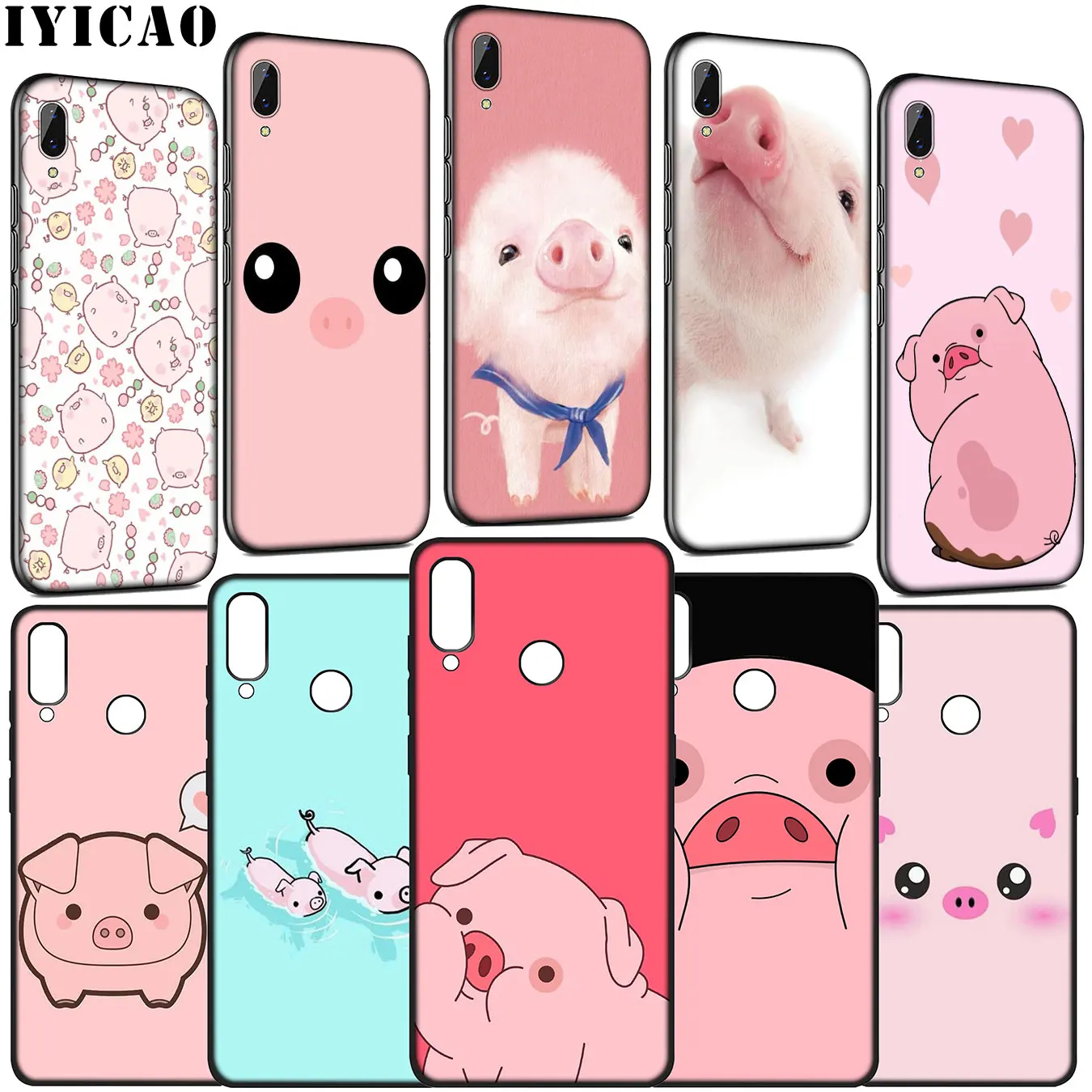 Забавный Милый Мягкий силиконовый чехол IYICAO для Huawei Y9 Y7 Y6 Prime 2019 Honor 20 10 9 9X 8C 8X 8 Lite 7C