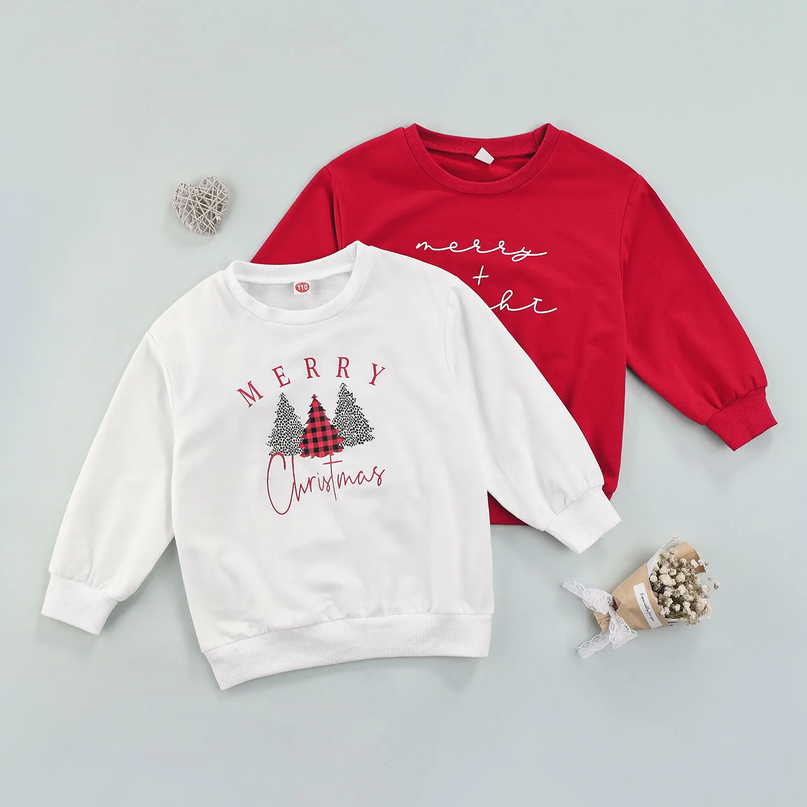 Infant Christmas Casual Sweatshirt, Girls Letter Print Long Sleeve Round Neck Pullover
Infant Christmas Casual Sweatshirt, Girls Letter Print Long Sleeve Round Neck Pullover