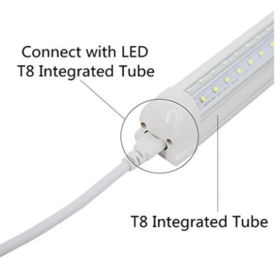 

3Pin 1FT 2FT 3FT 5FT Cable For Integrated T8 T5 Led Tubes Lights Connector Led Extension Cord CE ROHS T5 T8 Power Cord Cable