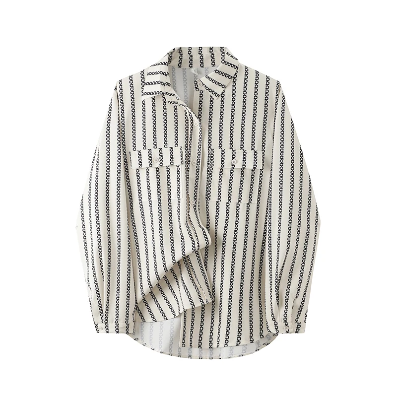 New Striped Shirt Chain Print Women Blouse Silk Beige Autumn Winter Design With Shirt Office Style Long-sleeve Shirt Female Tops
New Striped Shirt Chain Print Women Blouse Silk Beige Autumn Winter Design With Shirt Office Style Long-sleeve Shirt Female Tops