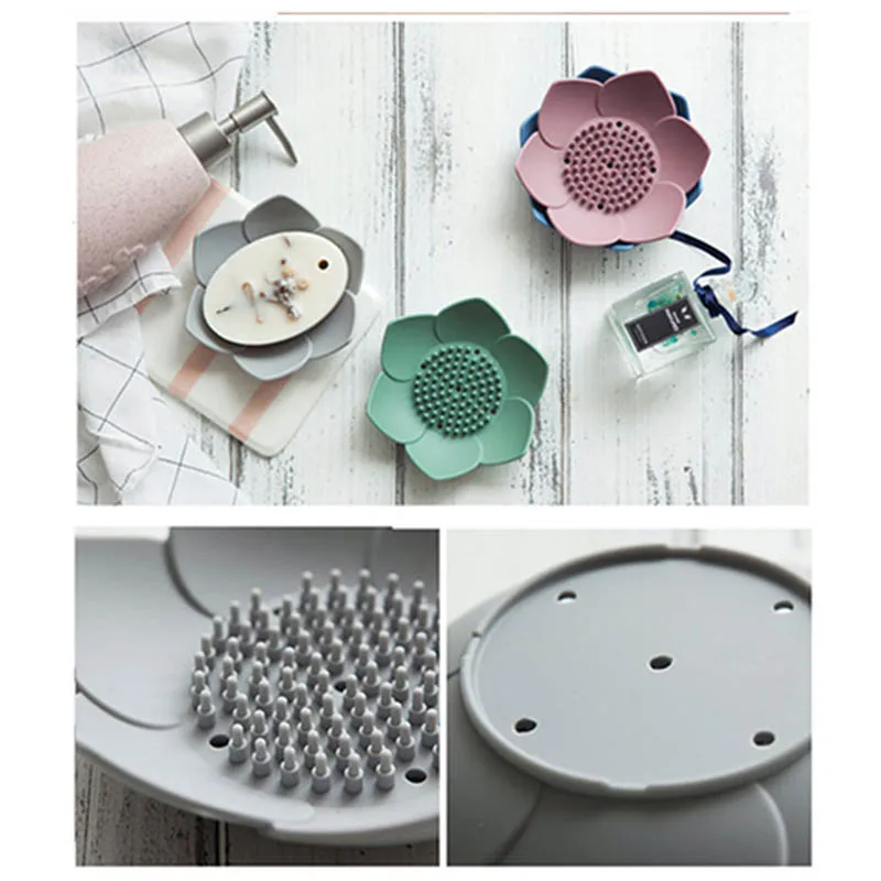 Lotus Flower Silicone Draining Soap Holder Vertical Laundry Solid Soap Store Holder Tray Kitchen Sink Sponge Storage Rack 1Pcs
Lotus Flower Silicone Draining Soap Holder Vertical Laundry Solid Soap Store Holder Tray Kitchen Sink Sponge Storage Rack 1Pcs