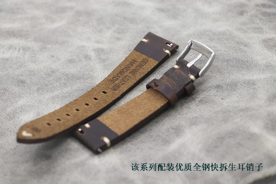 Handmade High quality Vintage Bracelet Genuine Leather Watchbands Belt 20mm Retro Men Cowhide Watch Strap Quick release straps
Handmade High quality Vintage Bracelet Genuine Leather Watchbands Belt 20mm Retro Men Cowhide Watch Strap Quick release straps