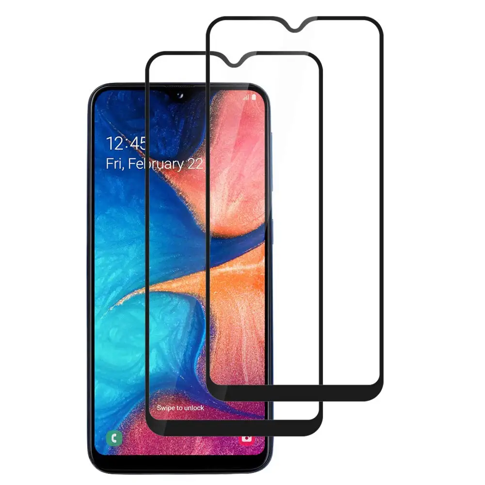 Защитное стекло с полным покрытием для Samsung A20E чехол Galaxy A202F закаленное sm A202