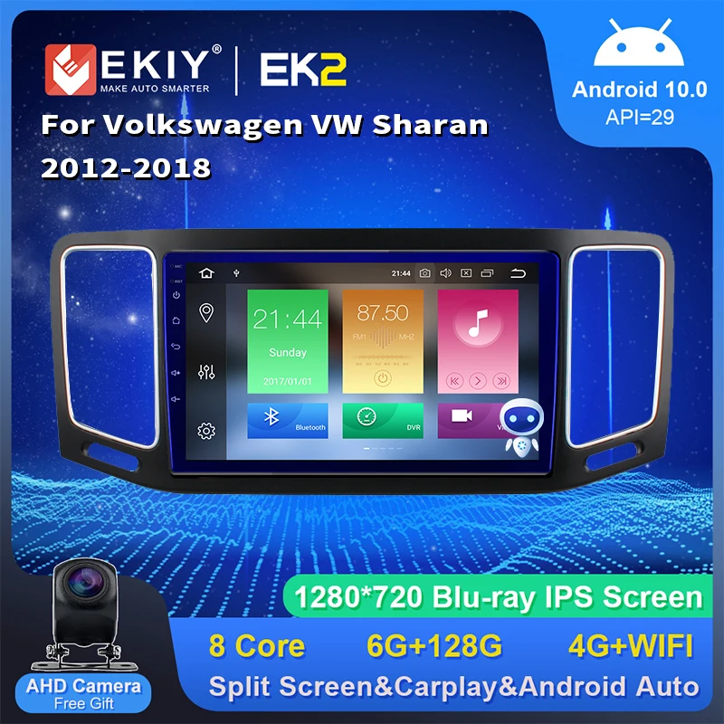 EKIY Blu-Ray 1280*720P Car Radio For Volkswagen VW Sharan 2012-2018 Android 10.0 Stereo Receiver GPS Navi Autoradio Multimedia
EKIY Blu-Ray 1280*720P Car Radio For Volkswagen VW Sharan 2012-2018 Android 10.0 Stereo Receiver GPS Navi Autoradio Multimedia