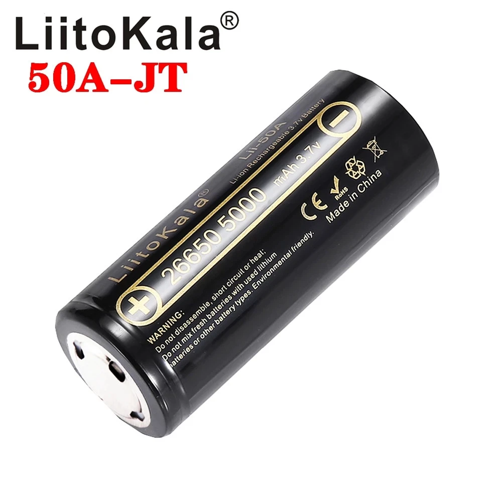 LiitoKala Lii-50A Pointed 3.7V 26650 5000mA Rechargeable batteries Discharger 26650-50A 20A Power battery for flashlight E-tools
LiitoKala Lii-50A Pointed 3.7V 26650 5000mA Rechargeable batteries Discharger 26650-50A 20A Power battery for flashlight E-tools