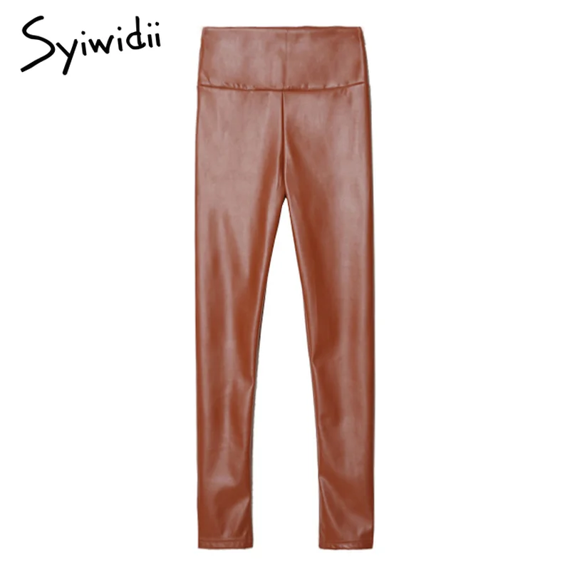 Syiwidii Skinny Pencil Pants for Women High Waisted Straight Leather Trousers Winter Warm Pu Full Length Basic Streetwear Bottom
Syiwidii Skinny Pencil Pants for Women High Waisted Straight Leather Trousers Winter Warm Pu Full Length Basic Streetwear Bottom