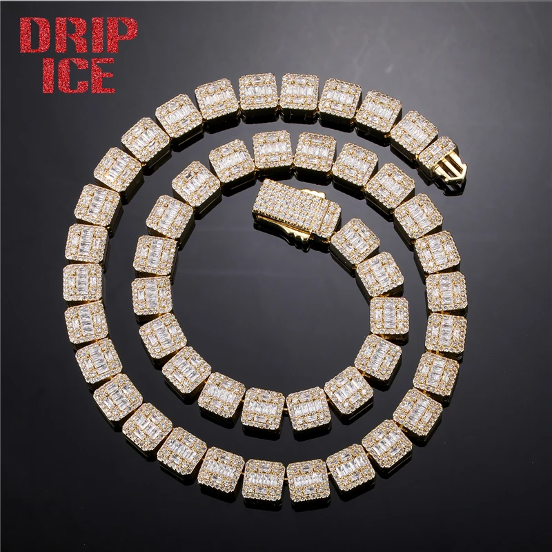 DRIP ICE 12MM Tennis Chain Iced Out Cubic Zirconia Brass Square Spring Clasp Hip Hop Necklace Men White Gold Plated Jewelry
DRIP ICE 12MM Tennis Chain Iced Out Cubic Zirconia Brass Square Spring Clasp Hip Hop Necklace Men White Gold Plated Jewelry