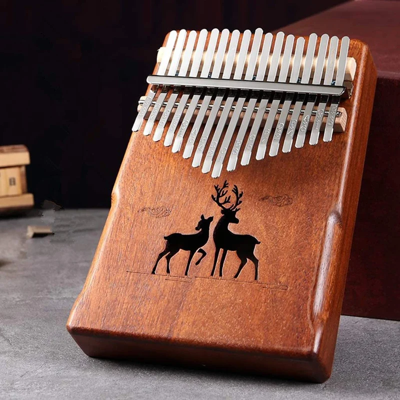 Kalimba Thumb Piano 17 Keys, Thumb Piano Note Carved, Mahogany Finger Piano with Learn Instruction and Tune Hammer(Deer Pattern
Kalimba Thumb Piano 17 Keys, Thumb Piano Note Carved, Mahogany Finger Piano with Learn Instruction and Tune Hammer(Deer Pattern
