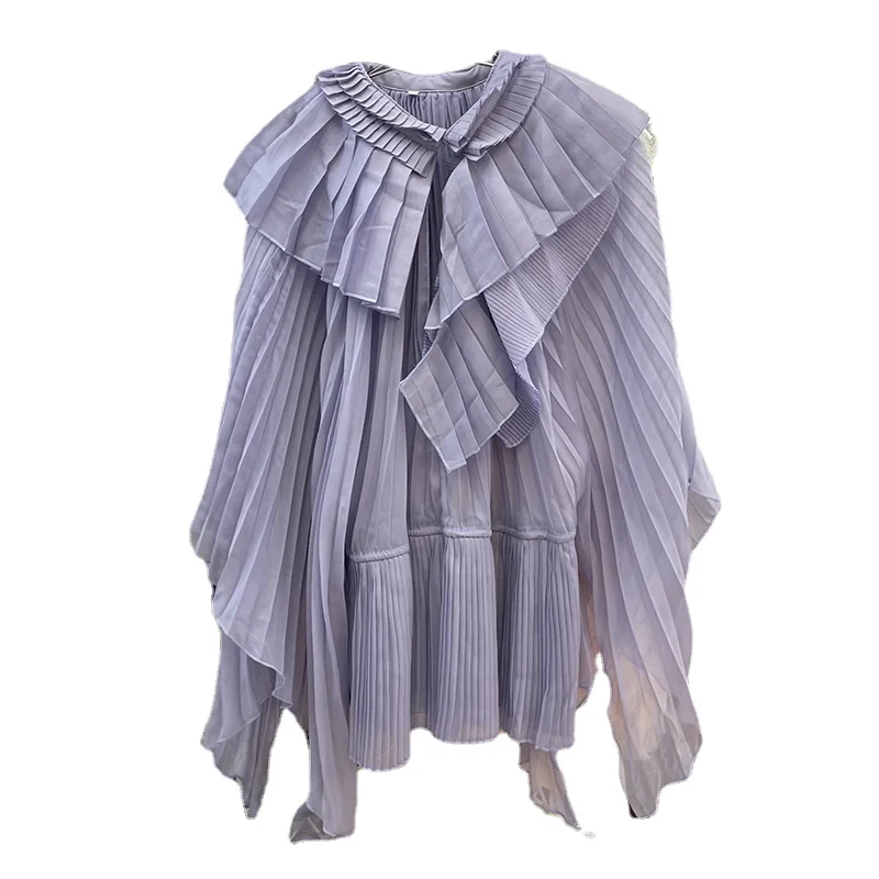 Purple Oversized Blouse Women 2021 Summer Autumn New Korean Fashion Ruffled Collar Pleated Shirt Loose Blusas Tops Femme
Purple Oversized Blouse Women 2021 Summer Autumn New Korean Fashion Ruffled Collar Pleated Shirt Loose Blusas Tops Femme