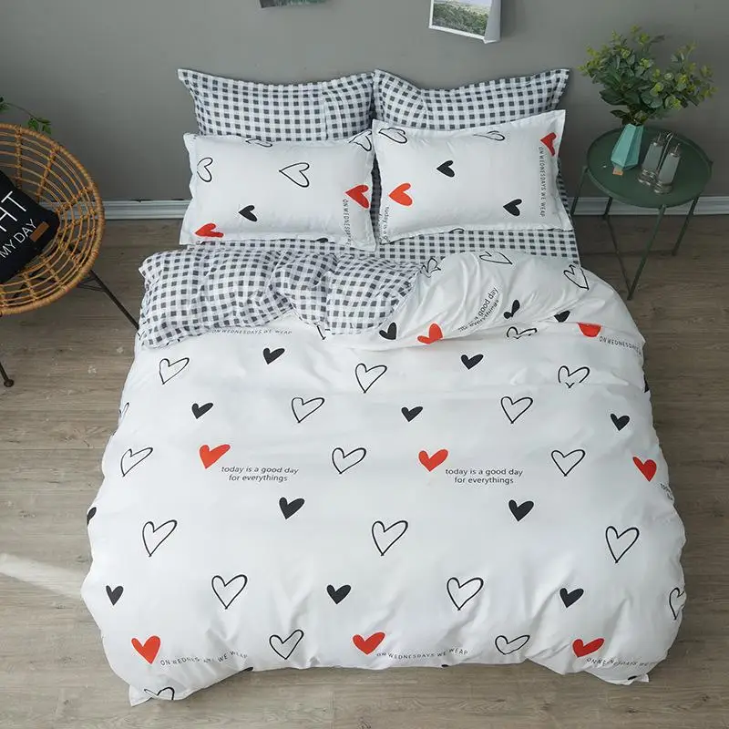 40 Duvet Cover Set Nordic Bedding Set Heart Plaid Quilt Cover Bed Sheet 220x240 King Size Single Double Queen Bed Linens
40 Duvet Cover Set Nordic Bedding Set Heart Plaid Quilt Cover Bed Sheet 220x240 King Size Single Double Queen Bed Linens