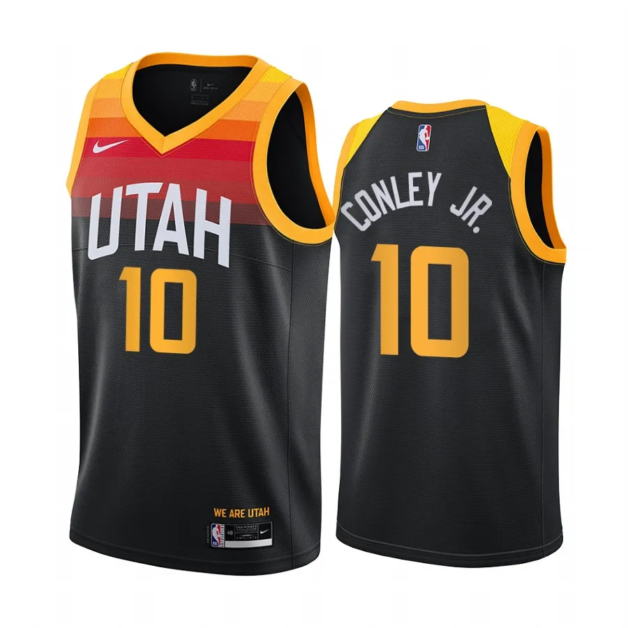 

Utah Jazz #27 Rudy Gobert 44 Bojan Bogdanovic 45 Donovan Mitchell 15 Derrick Favors 2020-21 Black City New Uniform NBA Jersey
