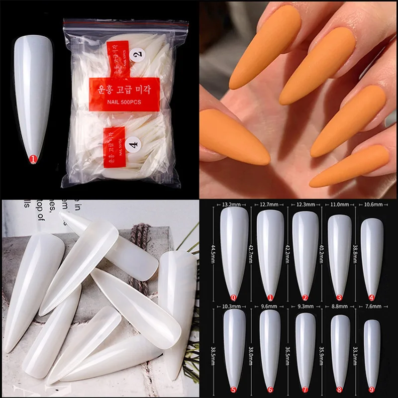 500pcs Stiletto False Nail Tips Clear/Natural Full Cover Pointy Fake Fingernails Acrylic UV Gel Polish Nail Salon Manicure Tools
500pcs Stiletto False Nail Tips Clear/Natural Full Cover Pointy Fake Fingernails Acrylic UV Gel Polish Nail Salon Manicure Tools