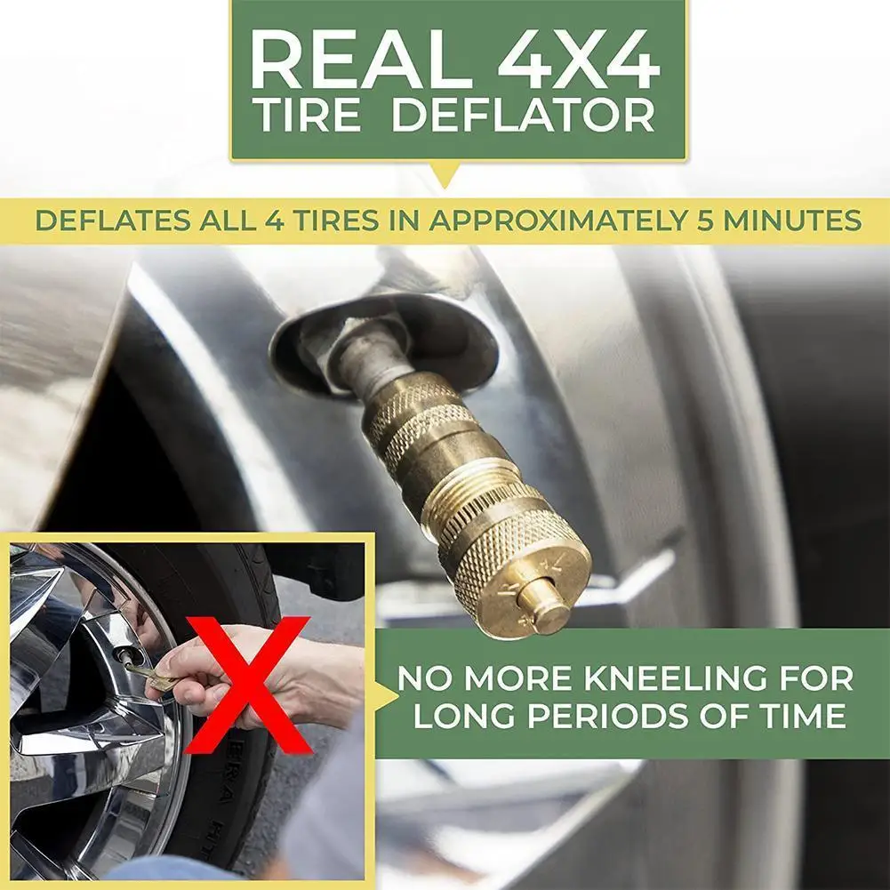 Tire Bleed Valve Fit Valve Stem Universal Car Tire Brass Deflators Set Offroad Accessories Kit Tyre Automatic Auto Bleeder R9H2
Tire Bleed Valve Fit Valve Stem Universal Car Tire Brass Deflators Set Offroad Accessories Kit Tyre Automatic Auto Bleeder R9H2