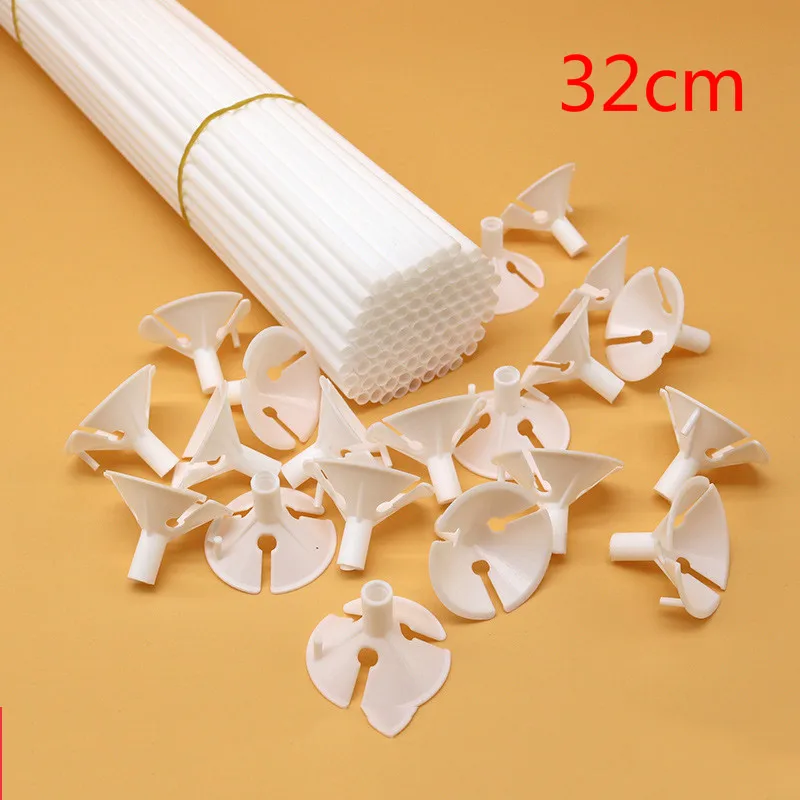 50pcs White 32cm Balloon Stick Pole Plastic Rods Holder Cup Birthday Party Christmas Wedding Balloons Decoration Accessories 
50pcs White 32cm Balloon Stick Pole Plastic Rods Holder Cup Birthday Party Christmas Wedding Balloons Decoration Accessories