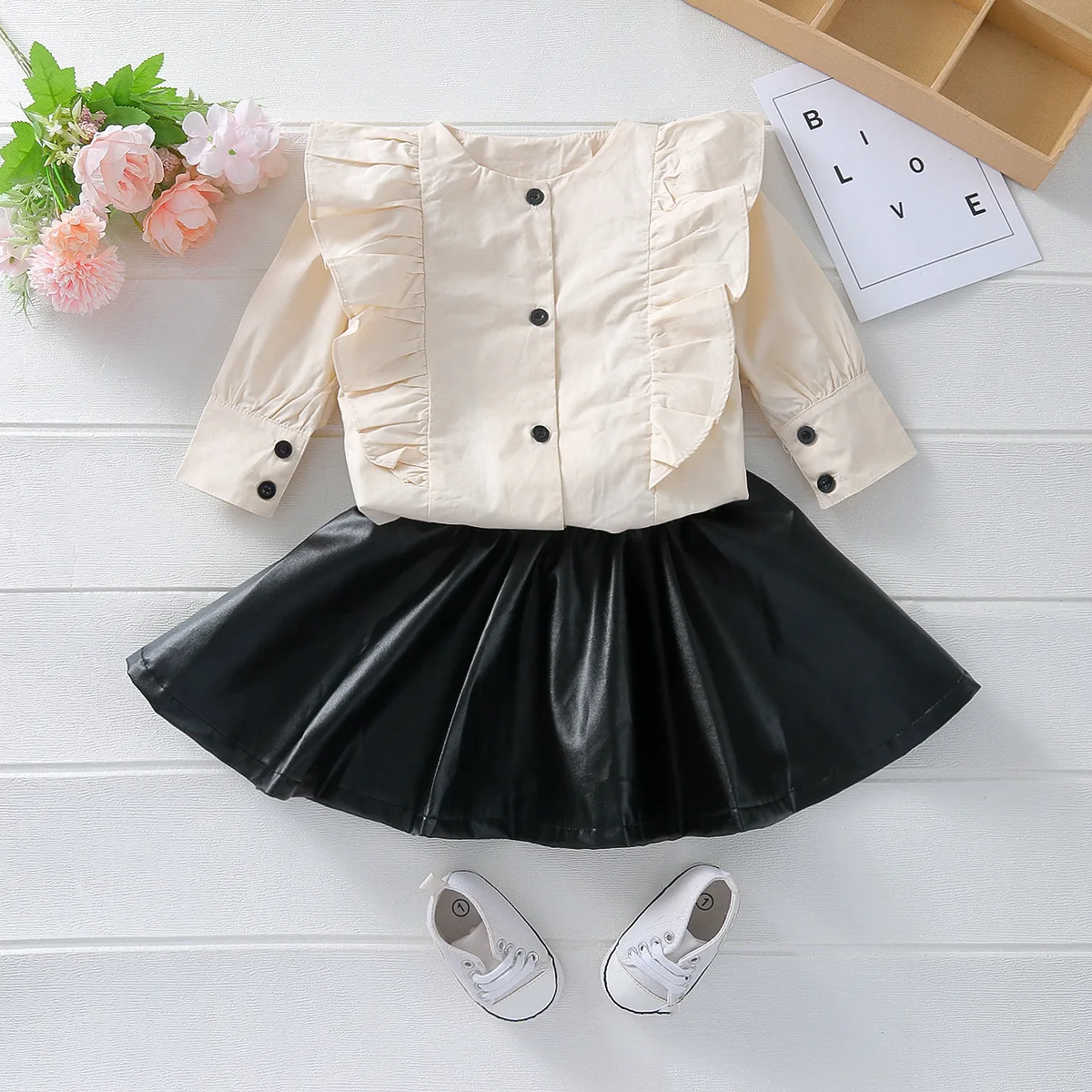 Spring Boutique Toddler Baby Kids Girl Tops Shirt Leather Skirt Dress Outfits Set Clothes 2 3 4 5 6 T
Spring Boutique Toddler Baby Kids Girl Tops Shirt Leather Skirt Dress Outfits Set Clothes 2 3 4 5 6 T