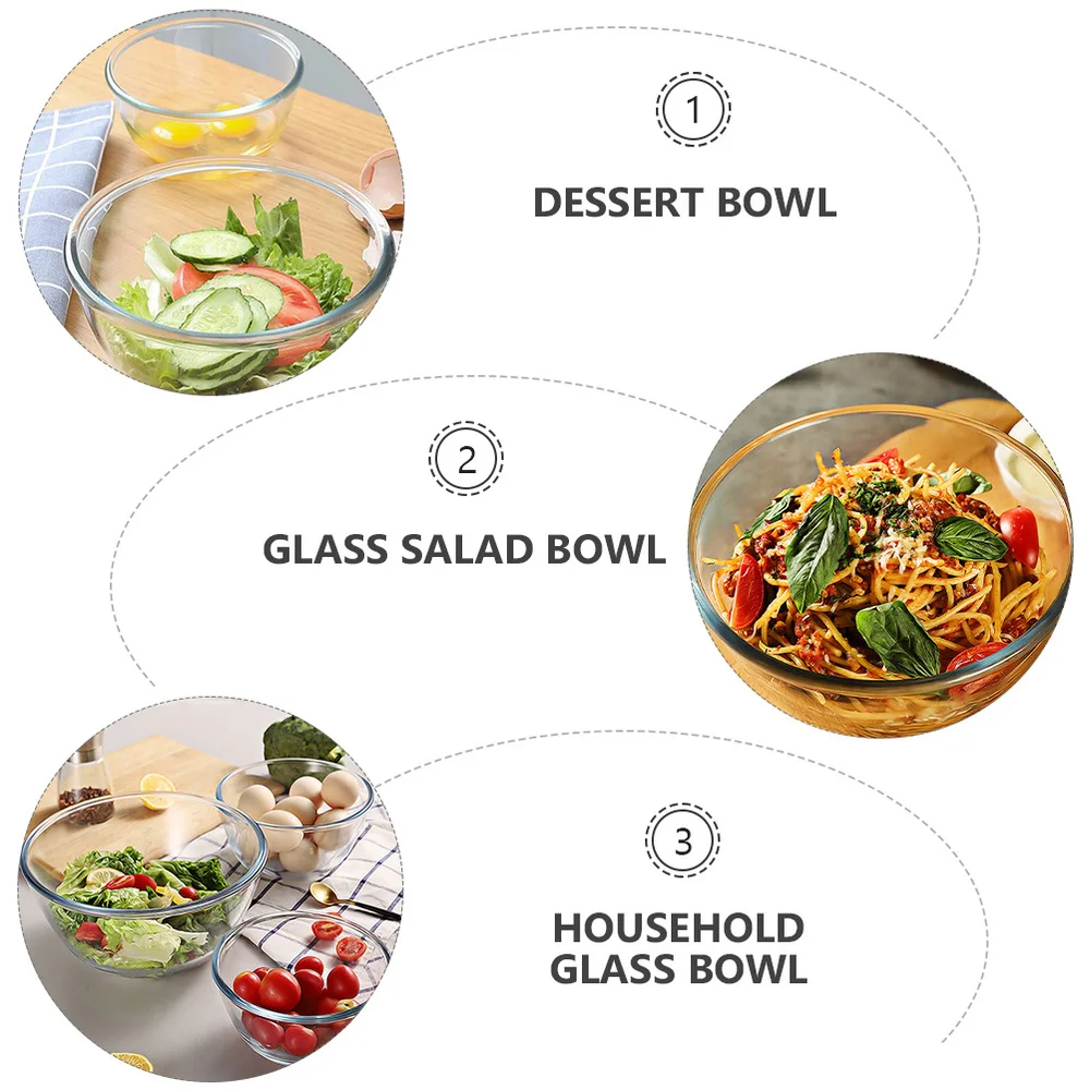 2pcs Glass Bowl Fruit Salad Bowls Dessert Containers Tablewares (Transparent)
2pcs Glass Bowl Fruit Salad Bowls Dessert Containers Tablewares (Transparent)