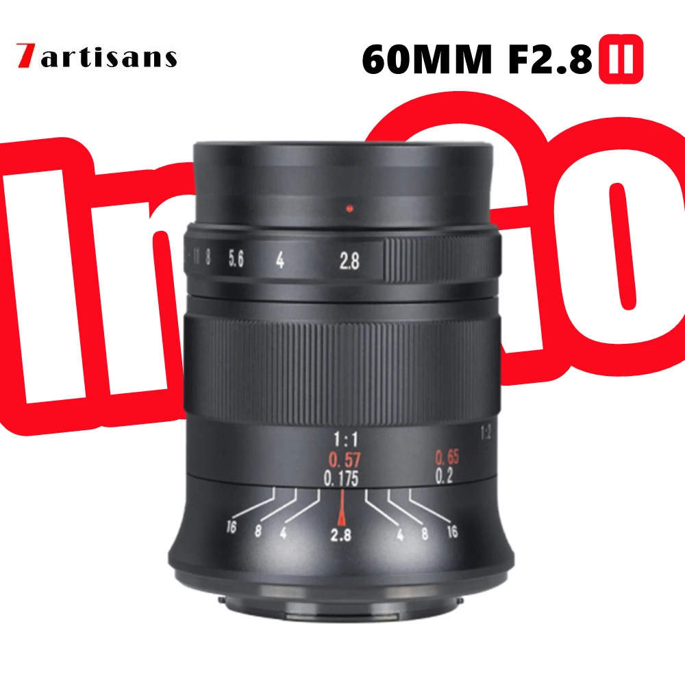 7Artisans 60MM F2.8 II Manual Focus APS-C 1:1 Magnification Macro Lens for Canon EOS-M Sony E Fuji X M43 Nikon Z Mount Cameras
7Artisans 60MM F2.8 II Manual Focus APS-C 1:1 Magnification Macro Lens for Canon EOS-M Sony E Fuji X M43 Nikon Z Mount Cameras