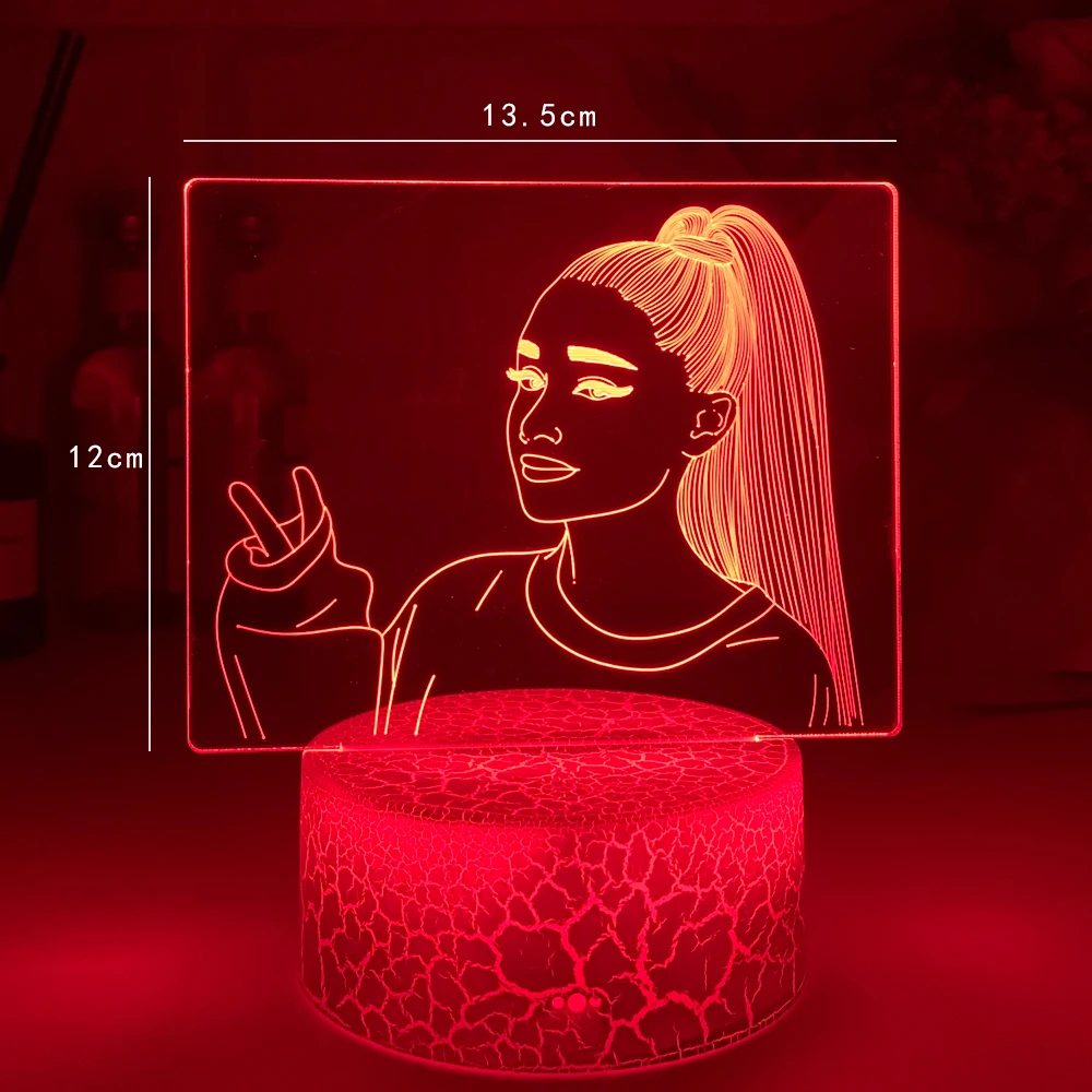 Singer Ariana Grande Led Night Lights for Fans Home Decoration Nightlight Usb Battery Led Colorful Acrylic 3d Lamp Dropshipping
Singer Ariana Grande Led Night Lights for Fans Home Decoration Nightlight Usb Battery Led Colorful Acrylic 3d Lamp Dropshipping
