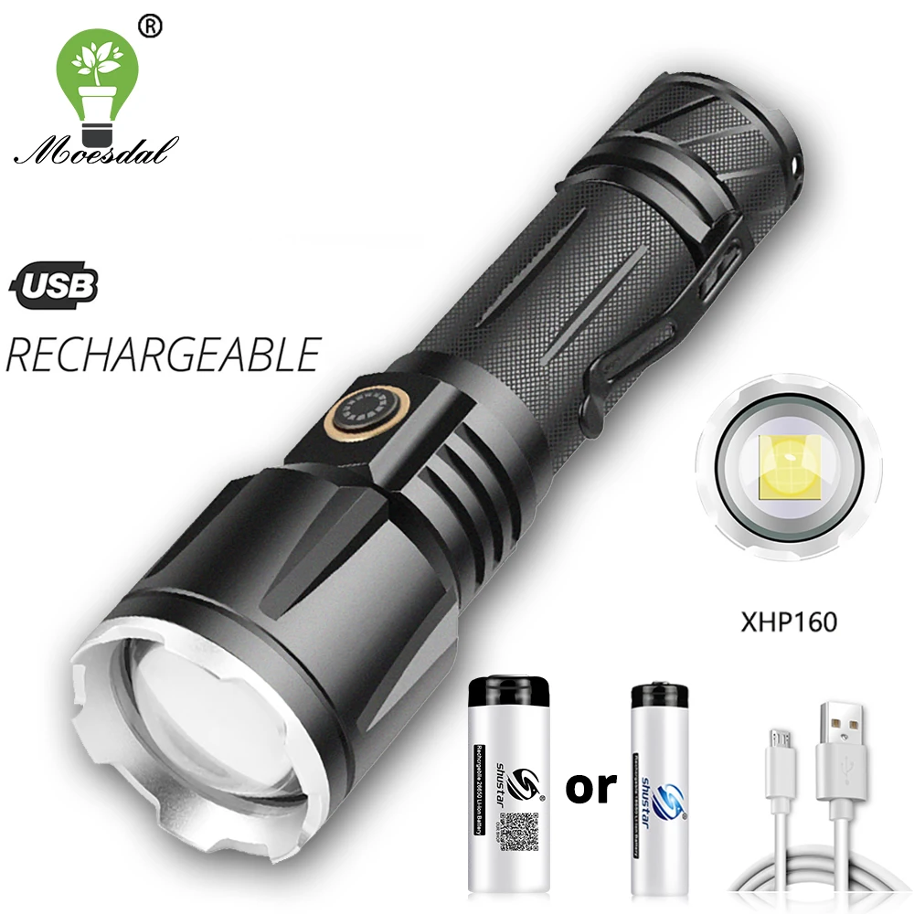 Super Bright XHP160 LED Flashlight Aluminum Alloy Waterproof and Drop-proof Multi-function Portable Flashlight with Pen Holder
Super Bright XHP160 LED Flashlight Aluminum Alloy Waterproof and Drop-proof Multi-function Portable Flashlight with Pen Holder
