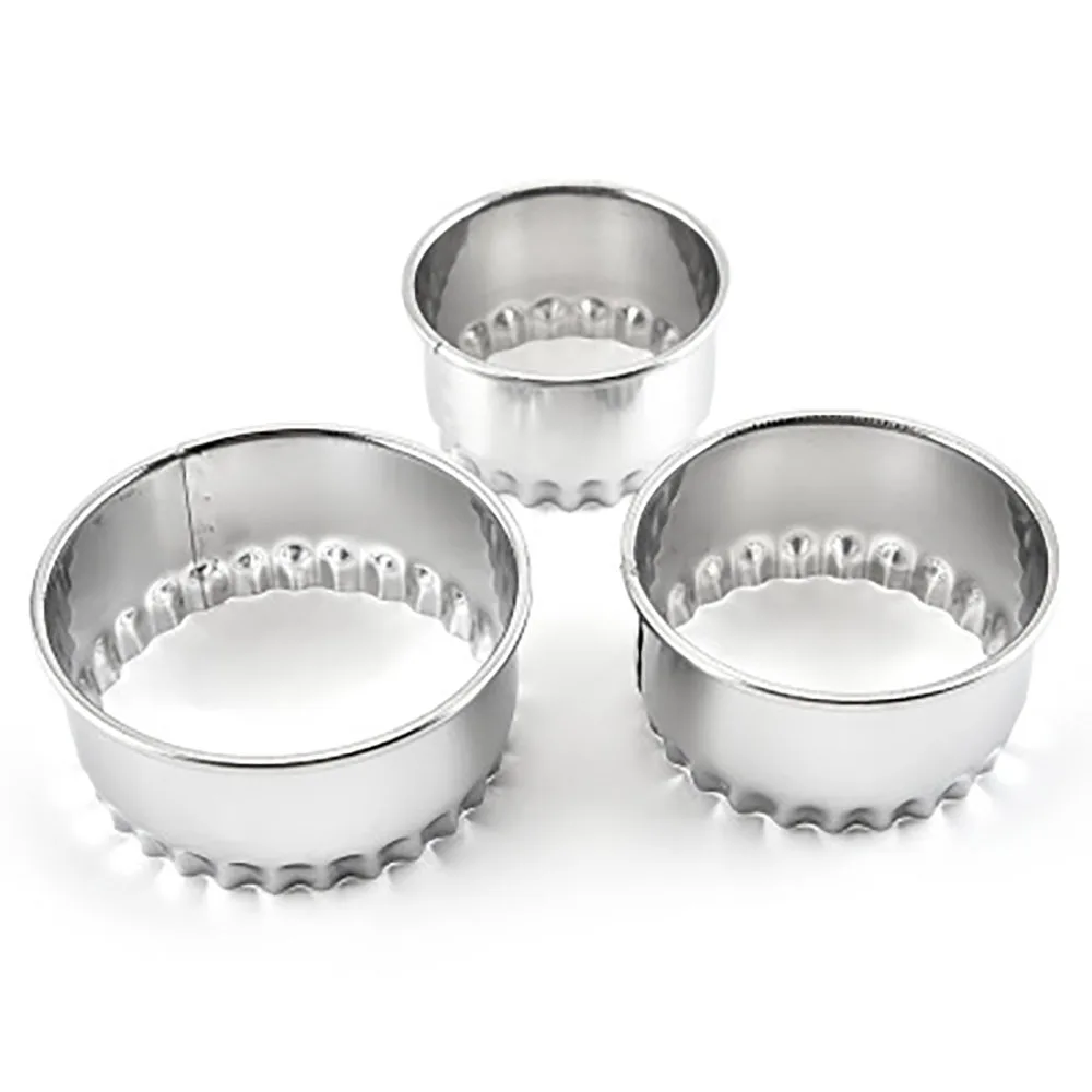 3Pcs/Set Stainless Steel Cut Dumpling Wrapper Mold Circular Cut Dumpling Wrapper Creative Biscuit Cutting Mold Lace Tool
3Pcs/Set Stainless Steel Cut Dumpling Wrapper Mold Circular Cut Dumpling Wrapper Creative Biscuit Cutting Mold Lace Tool