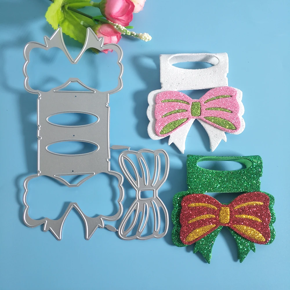 

New metal cutting dies for bow hanging decoration, used for DIY scrapbook, photo album, photo frame decoration, cardboard crafts