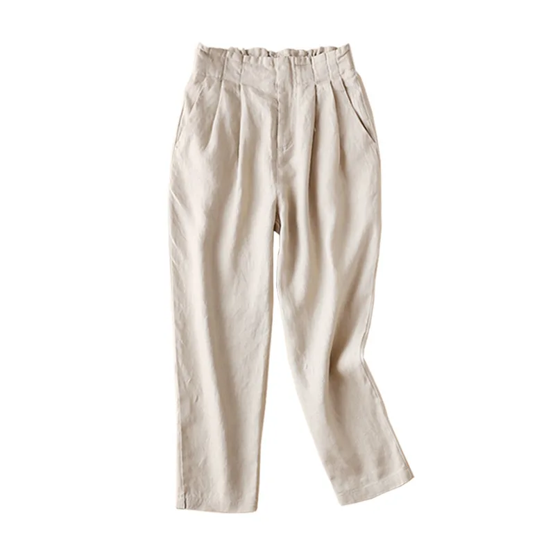 Women Summer Fashion Japan Style Solid Color High Quality Cotton Linen Slim Ankle Length Harem Pants Office Lady Casual Trousers
Women Summer Fashion Japan Style Solid Color High Quality Cotton Linen Slim Ankle Length Harem Pants Office Lady Casual Trousers