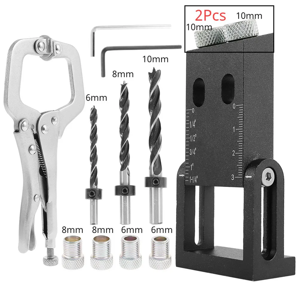 16PCS Pocket Hole Jig Kit Woodworking Guide Oblique Drill Angle Hole Locator Stabilizer Wood Board Connection Installation Tool
16PCS Pocket Hole Jig Kit Woodworking Guide Oblique Drill Angle Hole Locator Stabilizer Wood Board Connection Installation Tool
