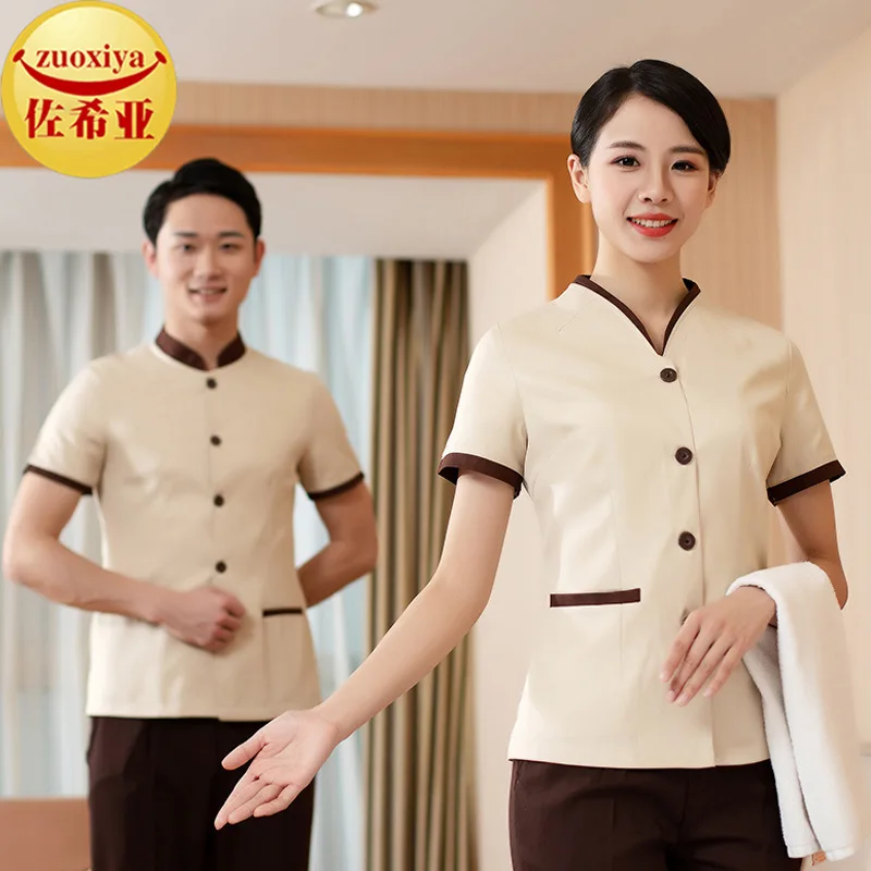 2020 New Waiter Uniform Avental Work Clothes Short Sleeve Summer Suit Hotel Property Room Attendant Housekeeping Cleaner Aunt 
2020 New Waiter Uniform Avental Work Clothes Short Sleeve Summer Suit Hotel Property Room Attendant Housekeeping Cleaner Aunt
