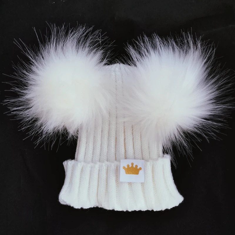 Детская зимняя шапка для новорожденных Шапка-бини с золотыми зеркальными