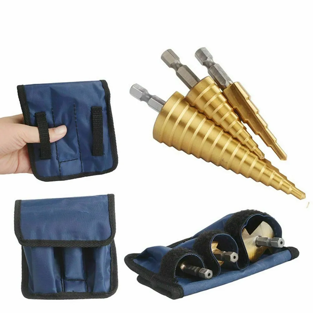 3pcs Steel Step Cone Drill Titanium Bit Set 4-12 20 32mm Power Tools Metal High Speed Steel Cutter Cone Drill
3pcs Steel Step Cone Drill Titanium Bit Set 4-12 20 32mm Power Tools Metal High Speed Steel Cutter Cone Drill
