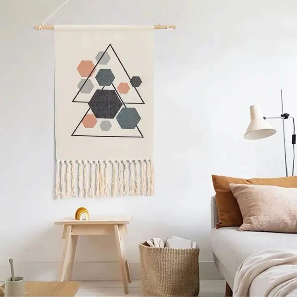 Nordic Hand-woven Homestay Tassel Tapestry Hanging Canvas Wall Hanging Handmade Bohemian Retro Art Hanging Cloth Home Decor
Nordic Hand-woven Homestay Tassel Tapestry Hanging Canvas Wall Hanging Handmade Bohemian Retro Art Hanging Cloth Home Decor