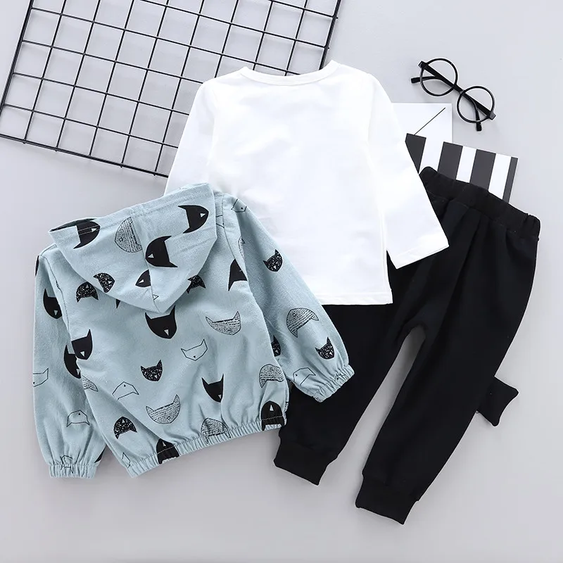 High quality baby boy clothing 2019 spring autumn new active casual kid suit children clothes coat+T-shirt+pant clothing set
High quality baby boy clothing 2019 spring autumn new active casual kid suit children clothes coat+T-shirt+pant clothing set
