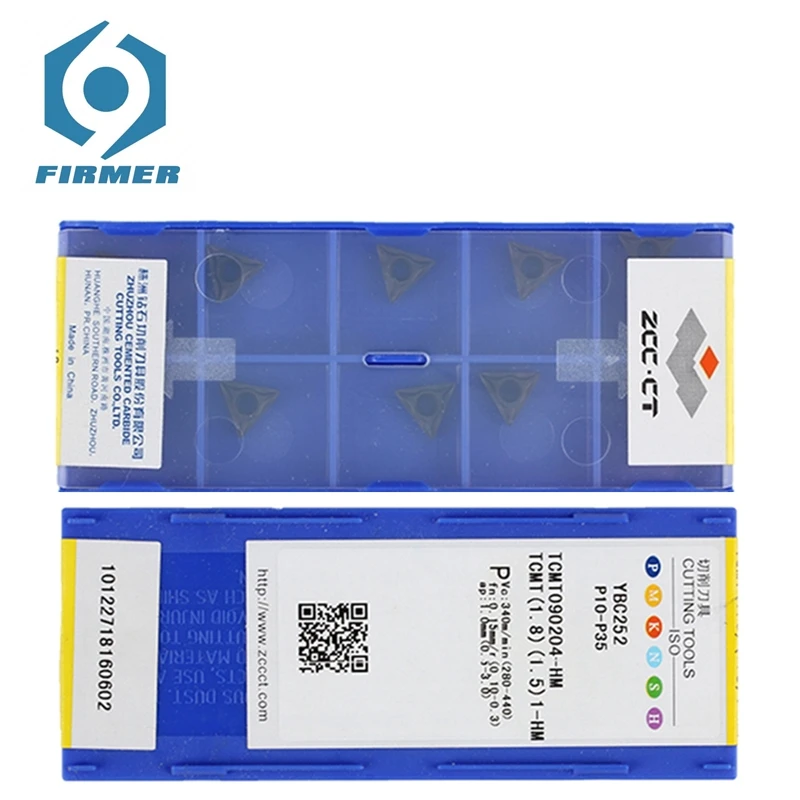 Original ZCCCT CNC Blade TCMT090204 TCMT110204 16T304-HM YBC251/252 Carbide Insert Lathe Turning Tool Cutting Tool Lathe Blade