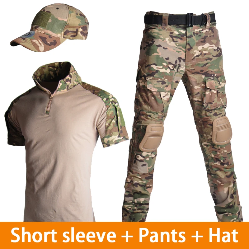 Outdoor Mens Tactical Military Uniform Camouflage Army Set Suits Military Combat Shirt Cargo Pants Hat Pieces Suit For Men
Outdoor Mens Tactical Military Uniform Camouflage Army Set Suits Military Combat Shirt Cargo Pants Hat Pieces Suit For Men