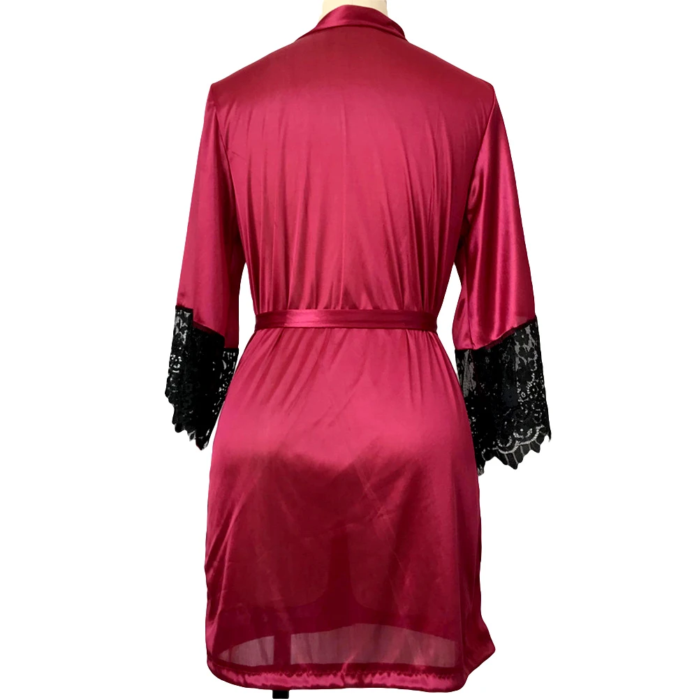 Women Sexy Silk Kimono Dressing Babydoll Lace Belt Bath Robe Nightwear Half Sleeve Soft Slim Homewear Female Bathrobes
Women Sexy Silk Kimono Dressing Babydoll Lace Belt Bath Robe Nightwear Half Sleeve Soft Slim Homewear Female Bathrobes